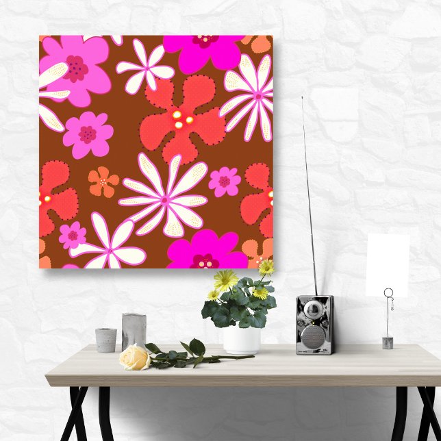 Poster Retro Illustrated Floral Wall Art (Criador carregado)
