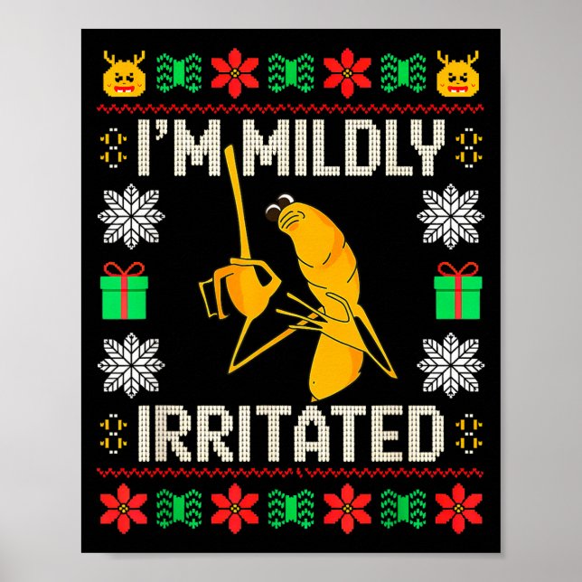 Poster Retro I'm Mildly Irritated Marcus The Worm Christm (Frente)