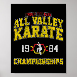 Poster Retro Karate Vintage All Valley Karate Champio