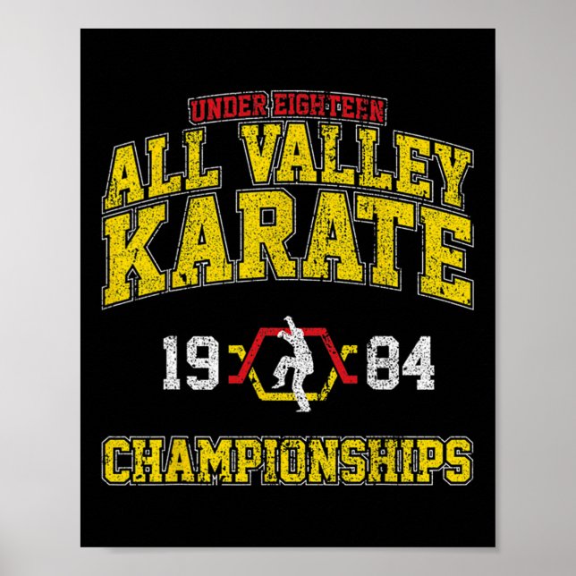 Poster Retro Karate Vintage All Valley Karate Champio (Frente)