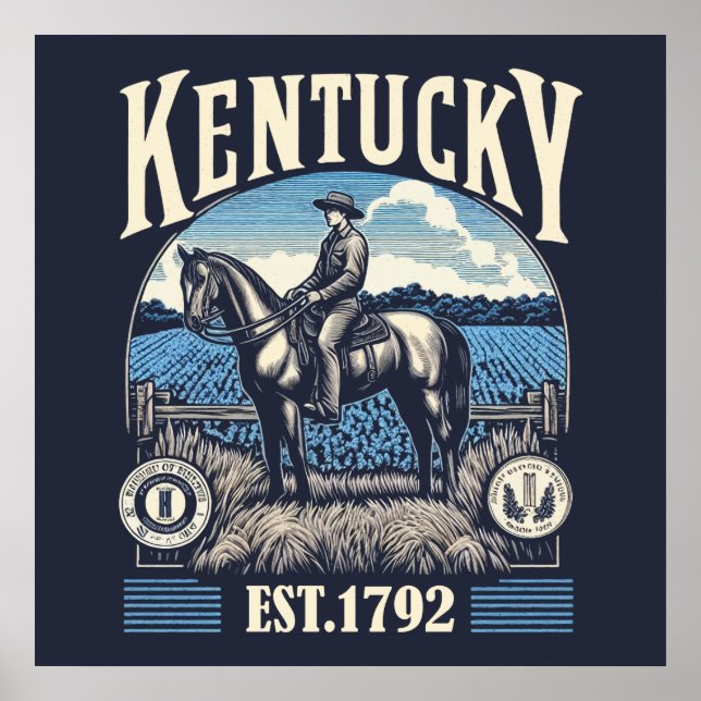 Poster Retro Kentucky (Frente)