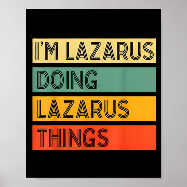 Poster Retro Lazarus Quote Fun Identity Expression Graphi (Frente)