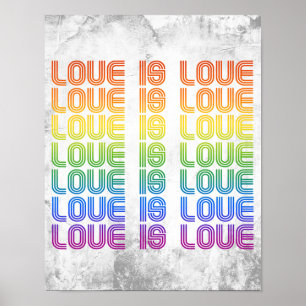 Poster Retro Love is Love