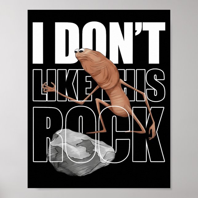 Poster Retro Marcus The Worm I Don't Like This Rock  (Frente)