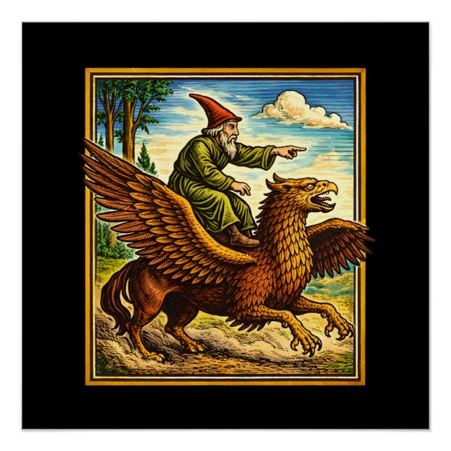 Póster Retro Medieval Snail Rider Fantasy Tee Postcard (Frente)