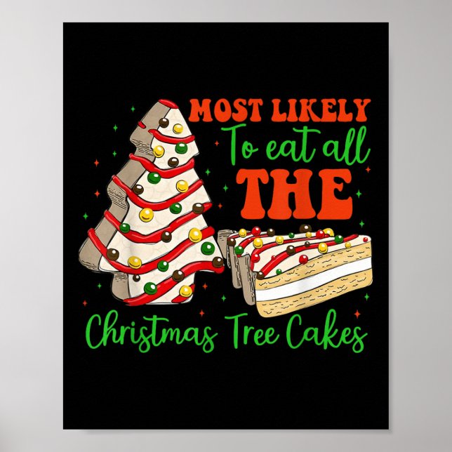 Poster Retro Most Likely To Eat All The Christmas Tree Ca (Frente)