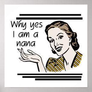 Poster Retro Nana T-shirts and Gifts