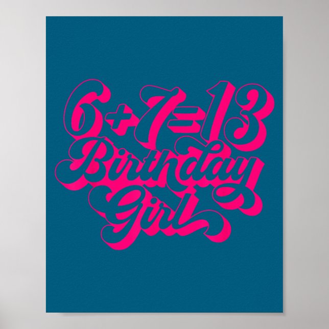Poster Retro Nk 13th Birthday Girl 6 7 Meme  (Frente)