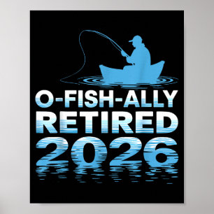Poster Retro O-pesc-almente Aposentado 2026 Pescador Pesc