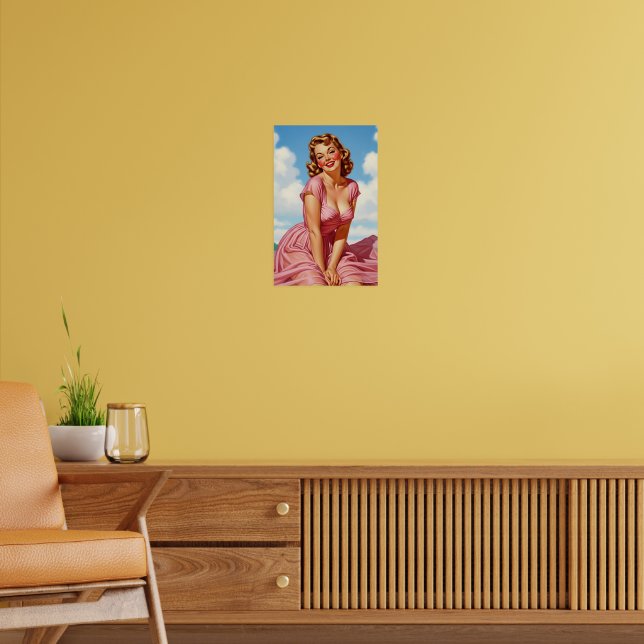 Poster Retro Old Hollywood Glamor Blonde Woman Pin-up Ar (Sala de Estar 2)