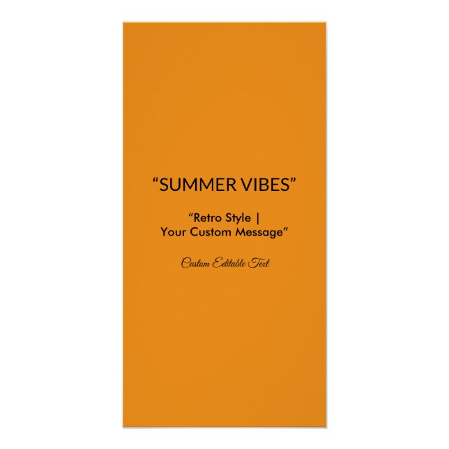 Póster Retro Orange Texture – Summer Vibes Art (Frente)