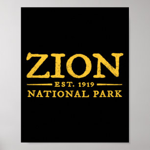 Poster Retro Parque Nacional Zion Utah Vintage Mulheres H