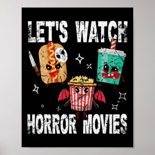 Poster Retro Permite Assistir Filmes Horrores Custo Justo
