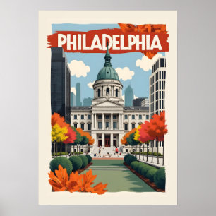 Poster Retro Philadelphia