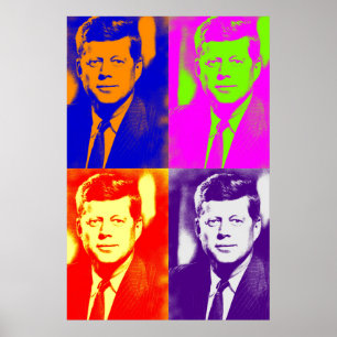 Poster Retro Pop Art JFK John F. Kennedy