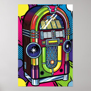 Poster Retro Pop Art Jukebox