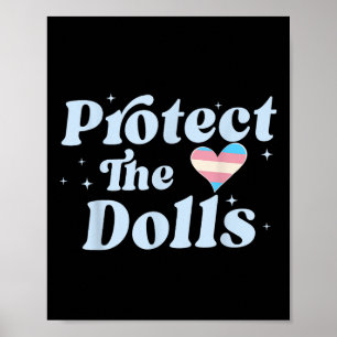 Poster Retro Protege As Bonecas, Igualdade De Gênero, Dir
