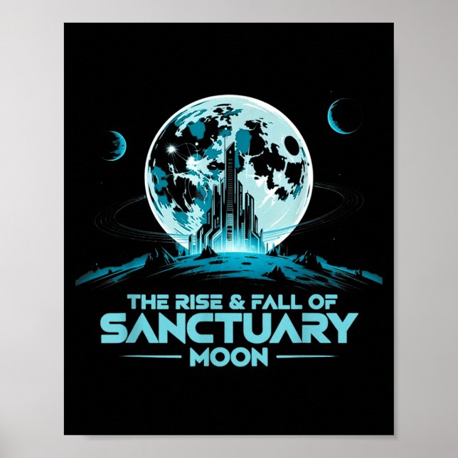 Poster Retro Quote The Rise And Fall Of Sanctuary Moon Cl (Frente)