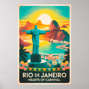 Poster Retro Rio - Cristo do Redentor