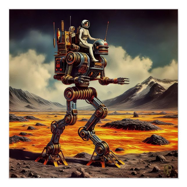 Póster Retro Robótico (Frente)