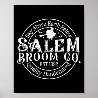 Poster Retro Salem Broom Company Est 1692 Massachusetts H
