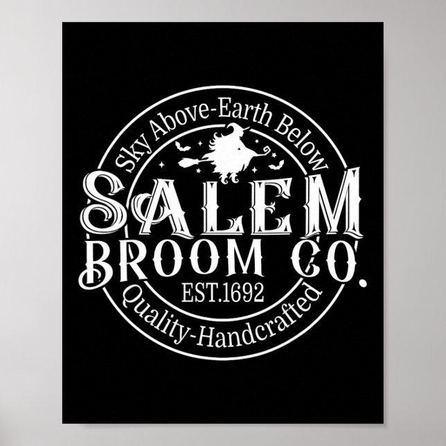 Poster Retro Salem Broom Company Est 1692 Massachusetts H (Frente)
