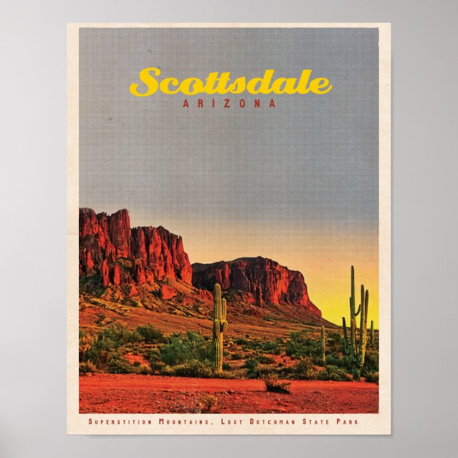 Poster Retro Scottsdale Desert (Frente)