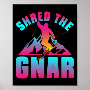 Poster Retro Ski 90s, 80s, Equipamento de Esqui Destruiu 