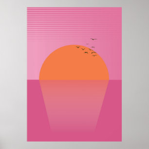 Poster Retro Sunset