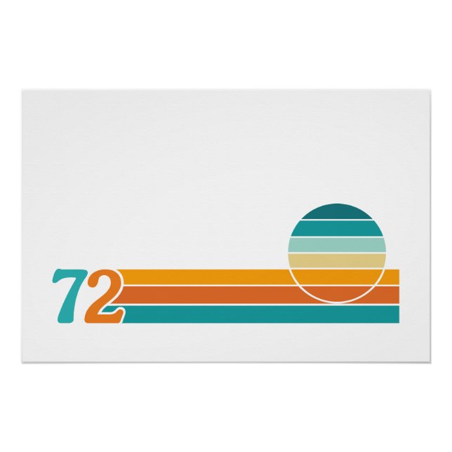 Póster Retro Sunset 72 (Frente)