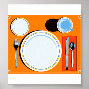Poster Retro Table Setting
