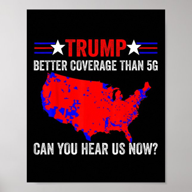 Poster Retro Trump Melhor Cobertura Do Que 5 g Você Pode  (Frente)