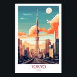 Poster Retro Viagem Destination Tokyo Japan Wall Art<br><div class="desc">Capture a energia e o encanto da vibrante capital do Japão com esta Arte de Muro de Tóquio de Destino RetroViagem do Japão Projetada em um estilo de cartão postal nostálgico, esta impressão apresenta imagens icônicas de Tóquio — como Monte Fuji, paisagens de cidades, flores de cereja ou ruas iluminadas...</div>