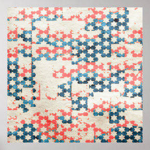 Poster retro vintage abstrato patchwork em segundo plano 