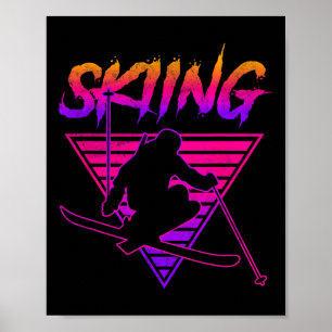 Poster Retro Vintage Anos 80 Esqui Esqui 1 