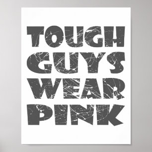 Poster Retro Vintage Caras Duras Vestidas Rosa - Cancer d