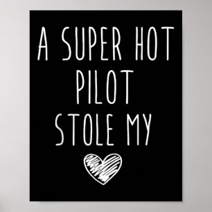 Poster Retro Vintage Engraçado Um Super Quente Piloto Rou