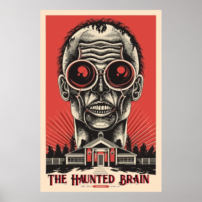 Poster Retro vintage Filme de horror (Frente)