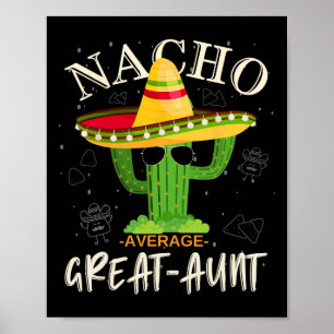 Poster Retro Vintage Funny Nacho Tia Média de Excelente F