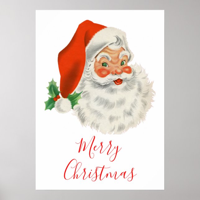 Poster Retro Vintage Jolly Papai Noel Natal (Frente)