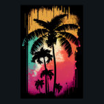 Poster Retro Vintage Ombre Pop Art Palm Los Angeles Vibes<br><div class="desc">Transporte-se para a ensolarada costa de Los Angeles com este Impressão de Árvore de Palma de Pop de Ombre Retro Vintage. As cores vibrantes e o efeito ombre criam uma peça única e atraente para os olhos que irá adicionar um toque de encanto retrorreflector a qualquer sala. As palmeiras evocam...</div>