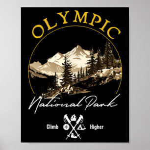 Poster Retro Vintage Roupa de Parque Nacional da olimpiad