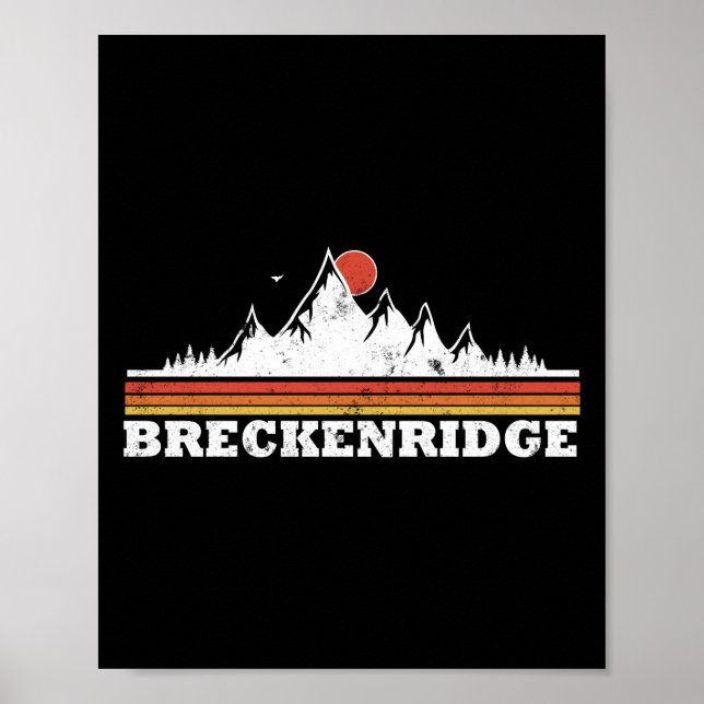 Poster Retro Vintage Ski Breckenridge (Frente)