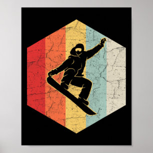Poster Retro Vintage Snowboard Winter Sports Snowboard