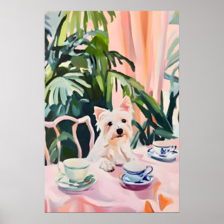 Poster Retro West Highland White Terrier Poster, Westie