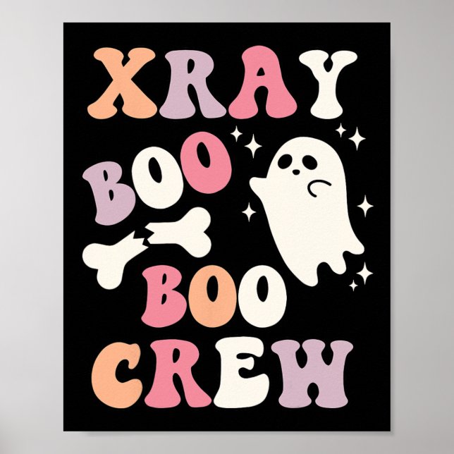 Poster Retro Xray Boo Boo Crew Ghost X-ray Technician Hal (Frente)