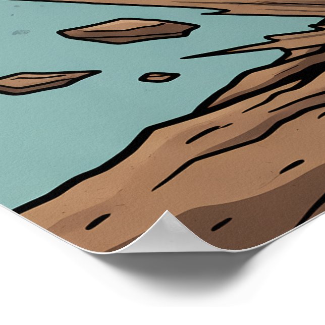 Poster Retro Zombie Gamer Hand - Classic Controller Grip (Borda)