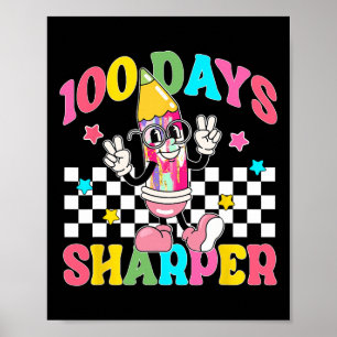 Poster Retroceder 100 Dias Mais Nítido Lápis 100 Dia De