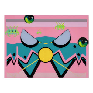 Póster Retroondas da fama - Ken Gage Art