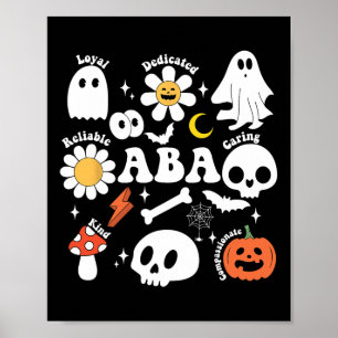 Poster Retrora Um Comportamento De Loucura Do Halloween F